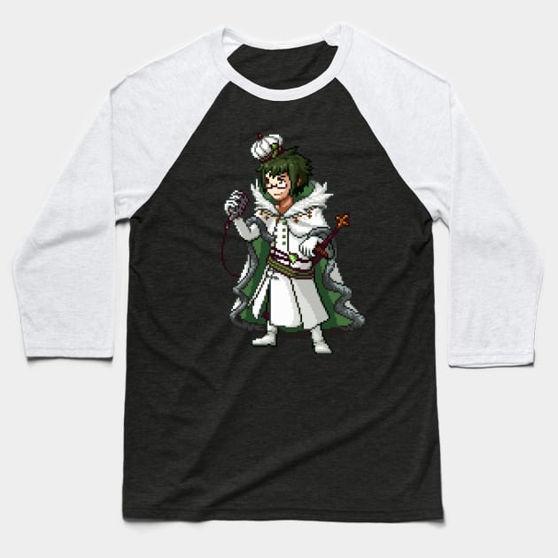 2 - White Side Baseball T-Shirt by ZioCorvid